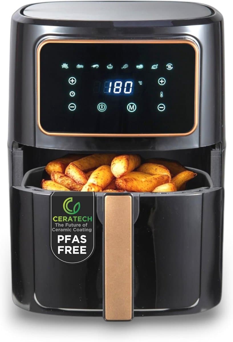 Hot Air Fryer 1800 W - 6.9 L met 8 Kookprogramma's - Keramische Coating - Instelbare Temperatuur 80-200 °C — afbeelding 1