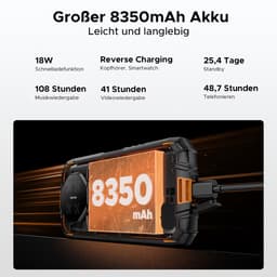 DOOGEE Fire 3 Ultra 4G- AI Outdoor telefoon - Robuuste Smartphone - Android 15 -24 GB RAM+256 GB ROM/2 TB TF - 8350 mAh/18W -Unisoc T7200 -5,5-inch HD -NFC + Face ID + Vingerafdrukscanner- Grijs — thumbnail 2