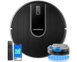 LIECTROUX N7S-U – 2-in-1 Robotstofzuiger en Laveur met Gyroscoop Navigatie, 5200 mAh, App/Alexa/Google Besturing