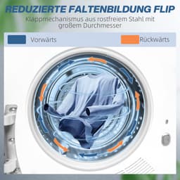 Homcom Laundry Dryer-Staal, Kunststof-48L x 43B x 57H cm-Wit — thumbnail 5