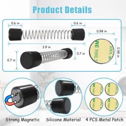 Deurstopper voor wasmachine - Magnetische deurstopper voor wasmachine aan de voorzijde - Houdt de deur van de wasmachine open en droog - Voorkomt geurtjes en schimmel - Flexibel siliconenmateriaal - Geschikt voor de meeste wasmachines - 4 stuks — thumbnail 5