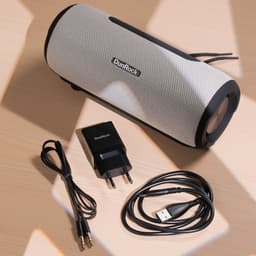 DunRock Vibe - Bluetooth Speaker - Beige - Sterke bass - draadloze speaker — thumbnail 2