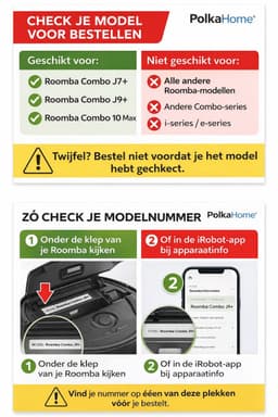 PolkaHome® 20-delige vervangingsset geschikt ALLEEN voor iRobot Roomba Combo J7+, J9+ & 10 Max – niet geschikt voor standaard J7+, J9+ of andere modellen — thumbnail 2