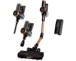 BambiClean Cubby Steelstofzuiger met extra Accu - Krachtige Zuigmond 30kpa - Met Lichtdetectie