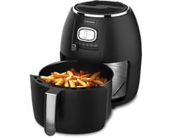 Westinghouse Retro Airfryer - 1500W - Heteluchtfriteuse - 4L - PFAS-Vrij - tot 200 Graden - Tot 4 personen - Zwart