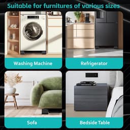 Verrijdbare Basis met Wielen voor Wasmachine en Droger, Verstelbaar — thumbnail 2