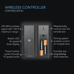 Industriële Wandventilator 30,5 cm met Draadloze Afstandsbediening en Hoge Luchtstroom — thumbnail 2