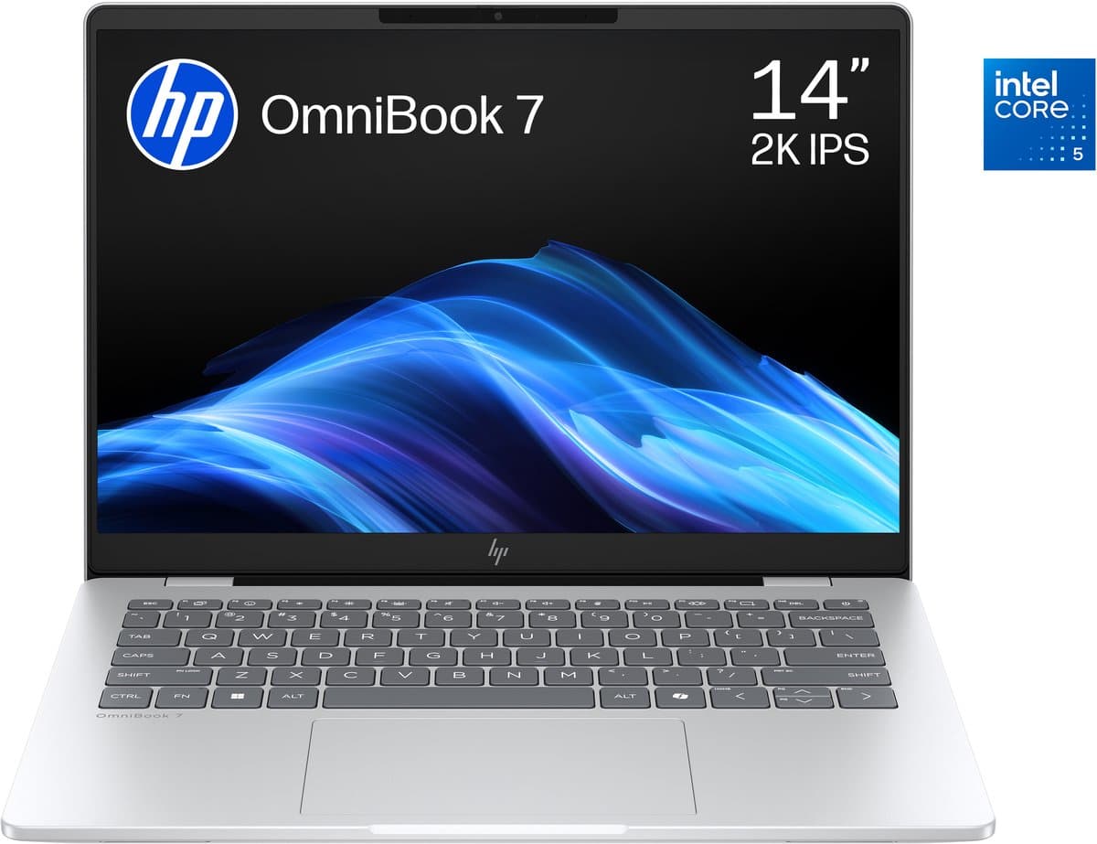 HP OmniBook 7 14-fs0751nd - Laptop - 14 Inch - 1.41 KG - Intel® Core™ 5 processor 210H - 16 GB RAM - 512 GB SSD - Windows 11 Home — afbeelding 1