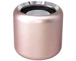 Mini Bluetooth Speaker met Deep Bass – Aluminium Behuizing – TWS Pairing – Compact & Draagbaar - Goud