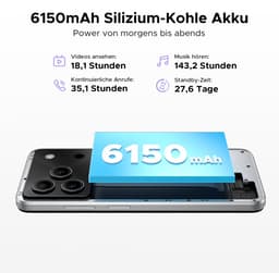 DOOGEE Note 56 Plus - Smartphone - Telefoon - 48 GB RAM+ 256 GB ROM (2TB/TF) - 50 MP camera - 6150 mAh/18W - 6.56 inch 90Hz - Gemini AI - Widevine L1 - NFC - Face ID - Vingerafdruk - GPS - Groen — thumbnail 11