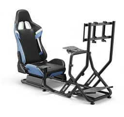 VDD Gaming - Sim racing Cockpit - Racestoel - Race simulator - Racestoelen - Racing seat - Cockpit - Racing cockpit - Race simulator compleet - Race sim stoel - Cockpit Simulator - Volledig Verstelbaar - Met beeldscherm Bevestiging - Incl. Race stoel — thumbnail 1