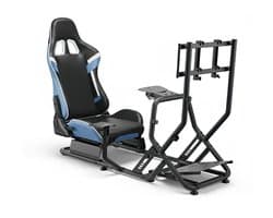VDD Gaming - Sim racing Cockpit - Racestoel - Race simulator - Racestoelen - Racing seat - Cockpit - Racing cockpit - Race simulator compleet - Race sim stoel - Cockpit Simulator - Volledig Verstelbaar - Met beeldscherm Bevestiging - Incl. Race stoel