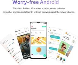 Mobiele telefoon Android 13, 64 GB, 6,52 inch HD+, Dual SIM, 4G, 5000 mAh met Face ID en GPS — thumbnail 6