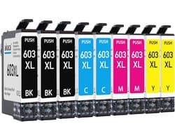 Inktcartridges 603XL - Compatibel, Zwart, Cyaan, Magenta, Geel (5-pack) voor Diverse Printers