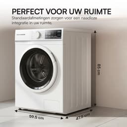 Heinner HWM-M814IVSMNA+++ Slanke Wasmachine 8 kg – 15 Wasprogramma’s – 1400 tpm – Energieklasse A – Kinderslot – LED-Display – Wit – 5 Jaar Garantie — thumbnail 9