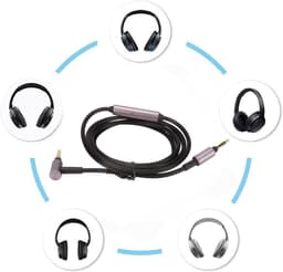 Audio-upgradekabel 3,5 mm naar 3,5 mm met microfoon voor hoofdtelefoons - compatibel met WH-1000XM4, XM3, XM2, MDR-1A, Hesh 3, Hesh 2. — thumbnail 2