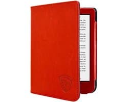 Hoesje Geschikt voor Kobo Clara 2E Luxe Sleepcover - Book Case Hoes Cover - Rood - ereader hoesje - cover
