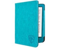 Hoesje Geschikt voor Kobo Clara 2E Luxe Sleepcover - Book Case Hoes Cover - Turquoise - ereader hoesje - cover