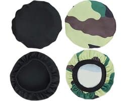 Wasbare hoofdtelefoonhoezen 4 stuks zwart - geschikt voor hoofdtelefoons 9-10,5 cm - stofdicht - elastische camouflage - uitschuifbare vervanging