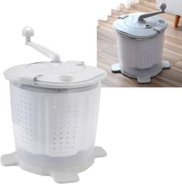 Allecta - Draagbare Handmatige Wascrank voor Kleine Kledingstukken - Ideaal voor Kamperen, Studentenkamers en Appartementen - Nordic Grey — thumbnail 3