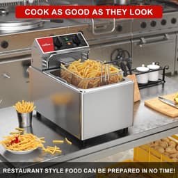 Professionele Elektrische Friteuse 8L met Temperatuurregeling 80-200°C voor Horeca — thumbnail 2