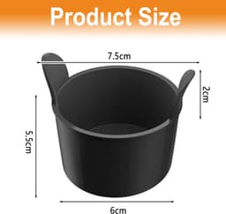 Mmgoqqt 40 Stuks Silicone Kommen - Zwarte Ovenschaaltjes Voor Airfryer - Bakvormen Voor Muffins, Cupcakes En Desserten - Veilig Voor Voedingsgebruik — thumbnail 2