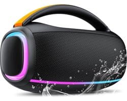 Draagbare Bluetooth Speaker 80W met Dubbele Bass Drivers - Waterdicht IPX7