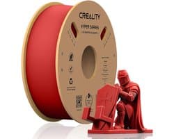 Creality Hyper PLA Filament - Rood - 1,75 mm - 1 kg - 3D-printerfilament voor Snel Printen - Sterke Hechting & Uitstekende Overhangprestaties - 3D Printer Filament Red - Dimensionale nauwkeurigheid ±0,02 mm - Past op de meeste FDM 3D-printers