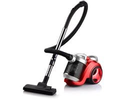 Stofzuiger Zonder Zak -Compact met wasbaar hygiënisch filter-Krachtige Zuigkracht - rood