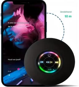 GELLDG 2 stuks badkamerluidsprekers - douche - Zuignap type - Mini - Draagbare draadloze luidsprekers - Compact volume - Bass stereo - Met LED-verlichting - Geschikt voor badkamer, feestjes, reizen, thuis — thumbnail 3