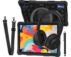 ATouch Combipakket - Kindertablet Tab 10 Pro + Kinderkoptelefoon - Volumebegrenzing - 128GB+64SD - Vanaf 3 jaar - Obsidian