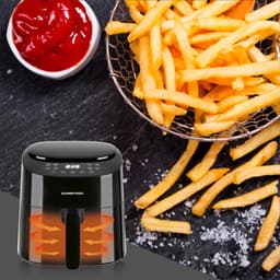 Heteluchtfriteuse 4,5L - 1400W met 8 Kookprogramma's voor Gezonde Bereidingen — thumbnail 3