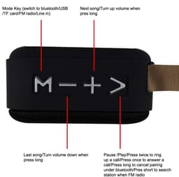 Wireless Speaker - Draagbare Mini Bluetooth Speaker - Draadloze Luidspreker Waterdichte Stereo Sound Draadloze Luidspreker - Met Handvat - 4.2 Bluetooth Speaker - Geschikt voor feesten, thuis, buiten, reizen - zwart — thumbnail 4