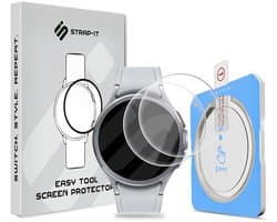 Strap-it 2-pack Screenprotector met One-Click Tool screen protector display bescherming geschikt voor Samsung Galaxy Watch 6 Classic 47mm