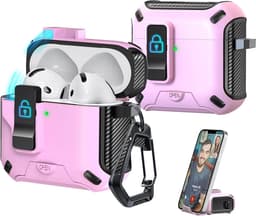 Beschermhoes voor AirPods Pro 2e & 1e Generatie Oplaadcase - Valbestendig, Inclusief Karabijnhaak — thumbnail 1