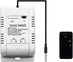 Slimme Temperatuurregelaar Schakelaar met Waterdichte Sensor | WiFi Temperatuurschakelaar voor Smart Home — thumbnail 1