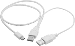 USB-C naar 2x USB-A Y-Kabel met Extra Stroomvoorziening voor Externe Harde Schijf en Mobiele Apparaten — thumbnail 2