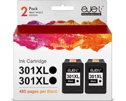 XL Zwarte Inktcartridges Compatibel met DeskJet, Envy en OfficeJet Printers - 2 Stuks