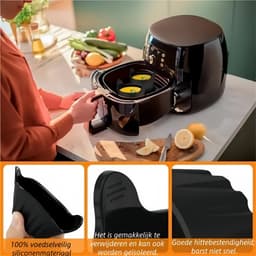 4-delige muffinvorm - Siliconen bakvorm voor airfryer - Gemakkelijk schoon te maken eierkokervorm - Grijs — thumbnail 2