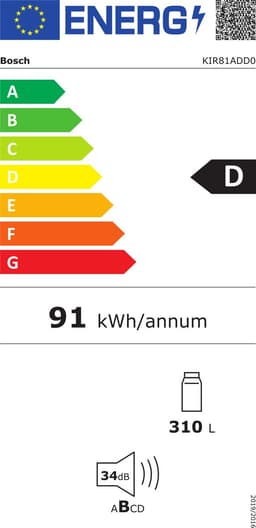Bosch KIR81ADD0 - Serie 6 - Vrijstaande koelkast - 177.5 x 56 cm - Zeer stil - VitaFresh XXL 0°C: houd etenswaren langer vers met extra ruime vershoudlades - SoftClose - Led verlichting — thumbnail 2