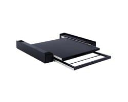 ProductXpert Stacko™ - Stapelkit - Tussenstuk - Uitschuifbare Plank met Handdoekhouder - Wasmachine en Droger - Zwart - Antislip