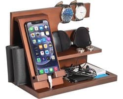 Houten Docking Station - Verjaardag Cadeau voor Mannen en Vaders