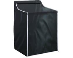 Hoes voor wasmachine en droger, beschermhoes voor wasmachine met bovenlader, stof- en waterdicht, ritssluiting voor eenvoudig gebruik, geschikt voor de meeste wasmachines met voorlader (zwart).