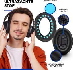 Oorkussens vervanging voor Bose QuietComfort 35 ii / 35 / 25 / 15 / 2 / Soundtrue - Soundlink Around-Ear AE2 / AE2W / AE2I - Oorkussens voor koptelefoon - Ear pads headphones zwart — thumbnail 4