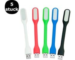 Borvat® | USB siliconen lamp | 6 led | laptop sterk | 5 Stucks | Willekeurige kleur