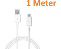 1 Meter Geschikt voor: Micro Usb kabel oplaadkabel Geschikt voor: Alcatel / LG / Motorola / Samsung / Huawei / Sony / E-reader Kobo / Playstation 4 Game Controller PS4 - Wit