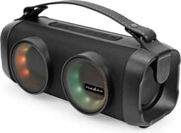 Nedis Bluetooth Party Boombox - 5 uur - 2.0 - 24 W - Media afspeelmogelijkheden: AUX / USB - X4 - Koppelbaar - Handgreep - Feestverlichting - Zwart — thumbnail 2