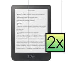 Screenprotector - 2 Stuks - Geschikt voor Kobo Clara HD - Extra Sterk - Beschermglas - Gehard Glas - Tempered Glass - Screen Protector - Bescherm Cover