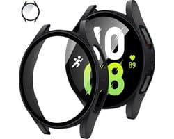 DrPhone AC6 - TPU PC Case - Bescherm Cover - Geschikt voor Galaxy Watch 5 44mm - Ingebouwde Screen Protector - Soft Shell - Flexible – Zwart