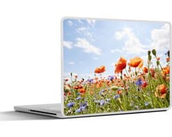 Laptop sticker - 17.3 inch - Bloemen - Lucht - Veld - 40x30cm - Laptopstickers - Laptop skin - Cover